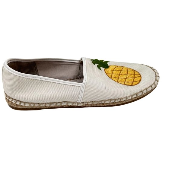 Circus Sam Edelman Slip On Canvas Flat Shoes Round Toe White Women SZ 7 - Picture 2 of 10